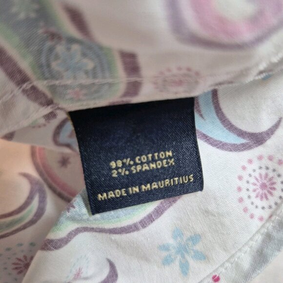 CREMIEUX PREMIUM DENIM Men's Size XL Shirt Stretch White Paisley Multi  (44) - Picture 6 of 13